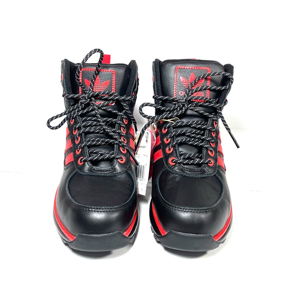 Adidas Men’s Chasker Boots Black Red Leather GY1199 Size 8 - Picture 5 of 13